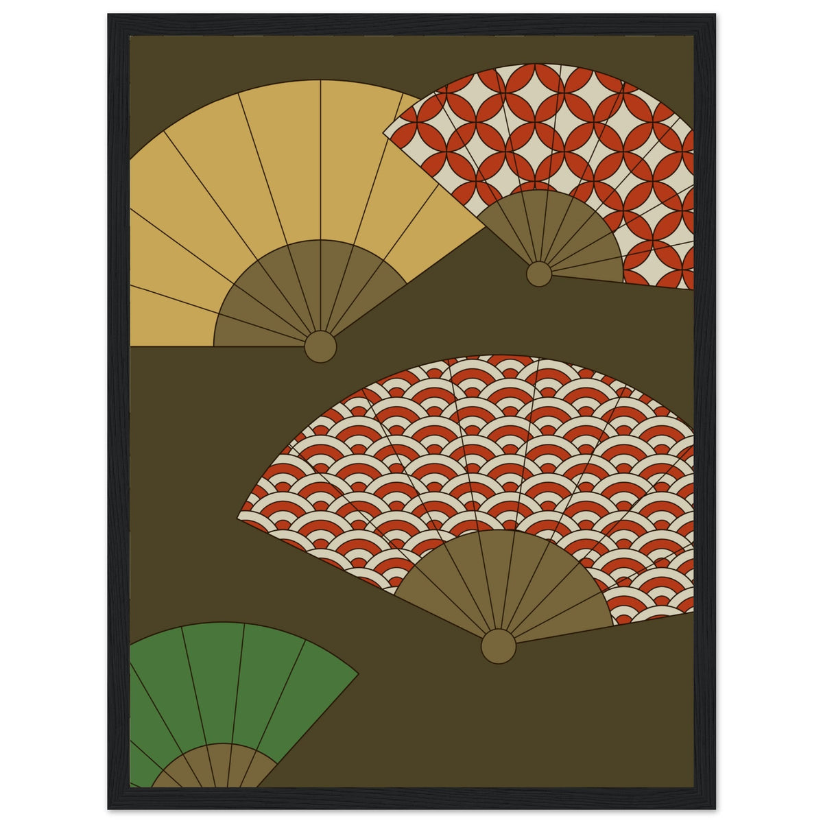 扇 額装アートプリント